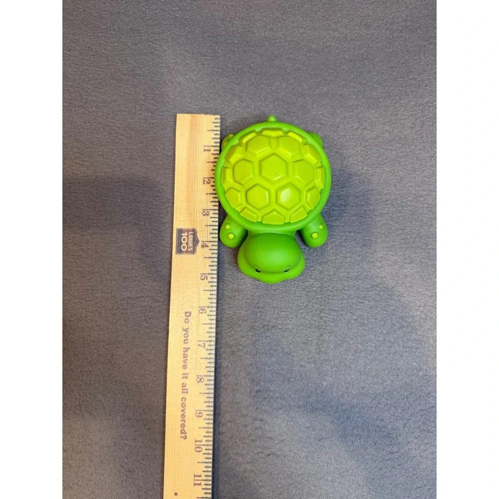 Infantino Green Turtle Sensory Bath Toy Squeezable Textured Shell Baby Toy